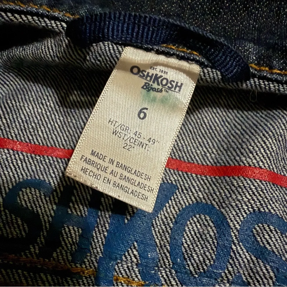 Oshkosh B’Gosh Denim Blue Jean Jacket Trucker Jacket, Size 6‎ Unisex Boys Girls